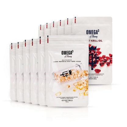 Annual Omega-3 & Krill Bundle (2 x 6 x Pouches)