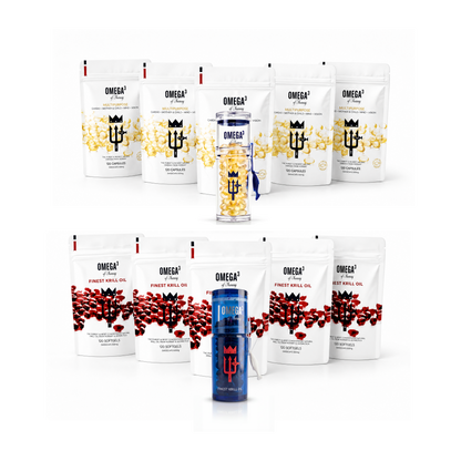 Jahresvorrat Omega-3 & Krill Bundle (2 x 6 x Pouches)
