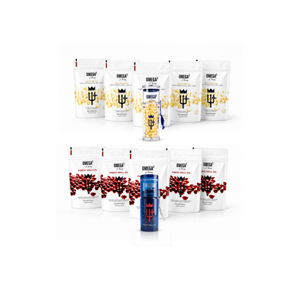 Jahresvorrat Omega-3 & Krill Bundle (2 x 6 x Pouches)